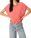 Project Social T Stop Playin Textured Tee In Sunset Coral