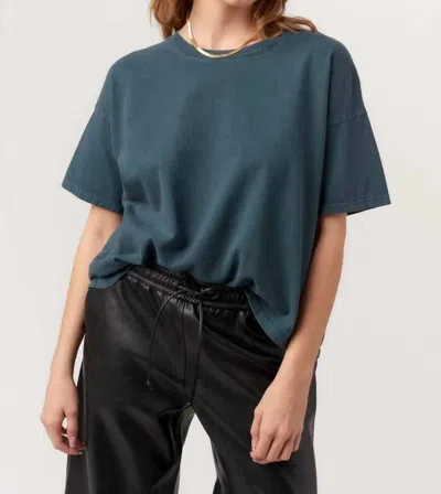 Project Social T Suarez Boxy Tee In Blue Pine