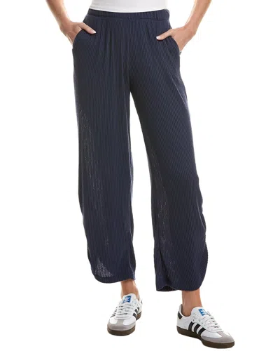 Project Social T Sueno Shirred Sweater Rib Pant In Blue