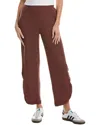 Project Social T Sueno Shirred Sweater Rib Pant In Cacao In Brown