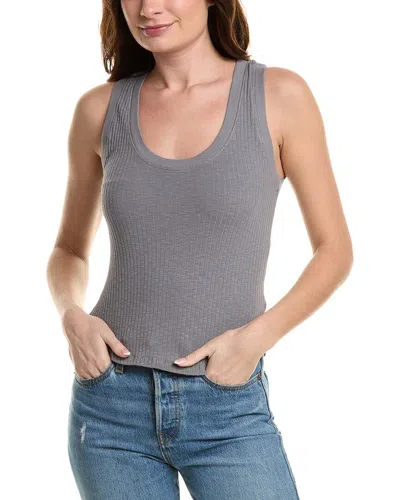 Project Social T Suki Scoop Neck Rib Tank In Grey