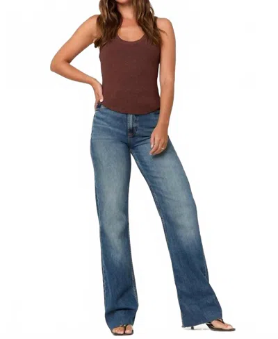 Project Social T Suki Scoop Neck Rib Tank In Cacao In Brown