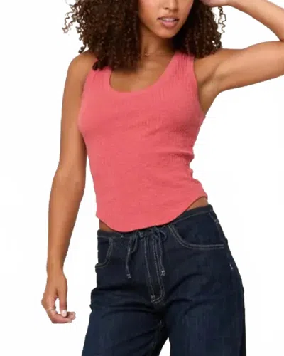 Project Social T Suki Scoop Neck Tank In Bittersweet Red In Pink