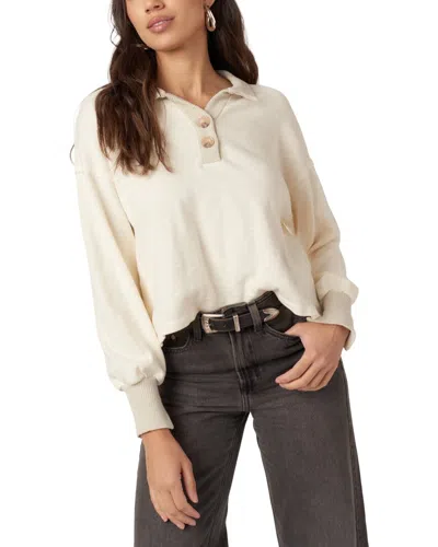 Project Social T Summit Textured Henley Sweatshirt In Neutral