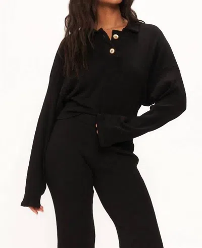 Project Social T Sure Shot Collared Sweater In Black
