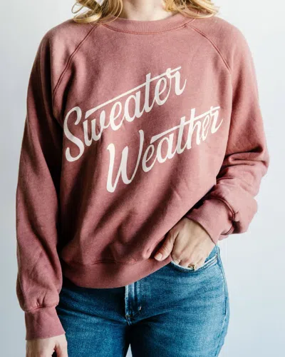 Project Social T Sweater Weather Sweatshirt In Pink