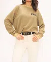 Project Social T Take Me To Paris Relaxed Sweatshirt In Iced Coffee In Brown