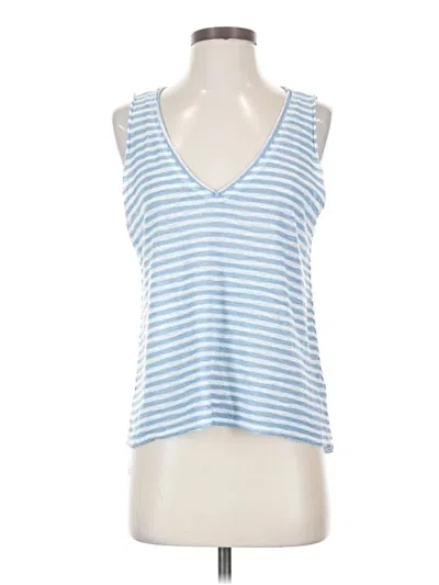 Pre-owned Project Social T Tank Top Blue Plunge Neckline Tops