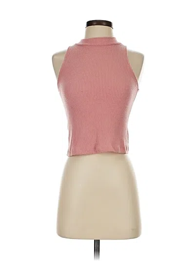 Pre-owned Project Social T Tank Top Pink Halter Neckline Tops