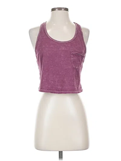 Pre-owned Project Social T Tank Top Purple Halter Neckline Tops