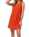 Project Social T Tera Mesh Tank Shift Dress In Fiesta Red In Red