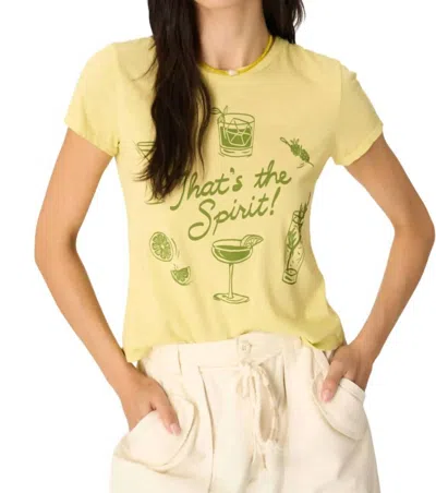 PROJECT SOCIAL T THAT'S THE SPIRIT TEE IN CELERY GREEN