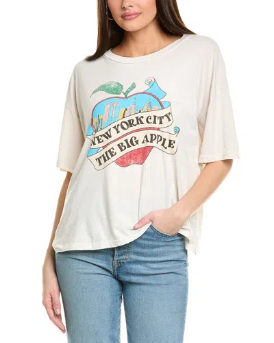 Project Social T The Big Apple Perfect Bf T-shirt In White