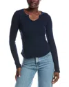 Project Social T The Comeback Notch Neck Top In Blue