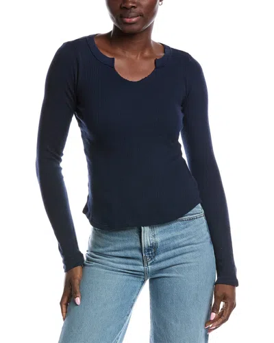 Project Social T The Comeback Notch Neck Top In Blue