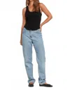 Project Social T The Suki Scoop Neck Ribtank In Black In Blue