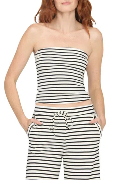 Project Social T Thea Striped Tube Top In Neutral