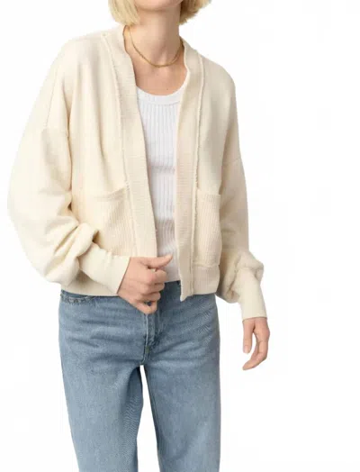 Project Social T Thermal Mixed Cardigan In Cream In White