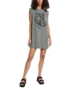 Project Social T Tiger Portrait Shift Dress In Grey