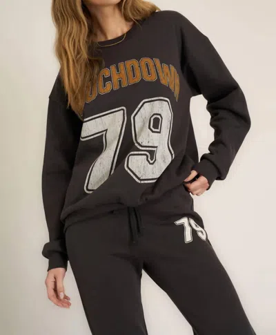 Project Social T Touchdown Sweatshirt Top In Vintage Black