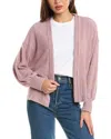 Project Social T True Gem Chenille Cardigan In Pink