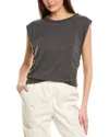 Project Social T Upstate Exaggerated Shoulder Top In Brown