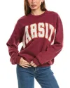 Project Social T Varsity Sweatshirt In Merlot In Red