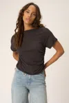 Project Social T Vivi Side Ruched Tee In Black