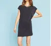 Project Social T Wave Washed Dress In Black In Black