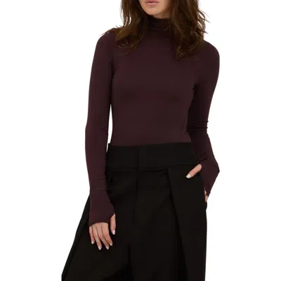 Project Social T Westwood Mock Neck T-shirt In Dark Mocha