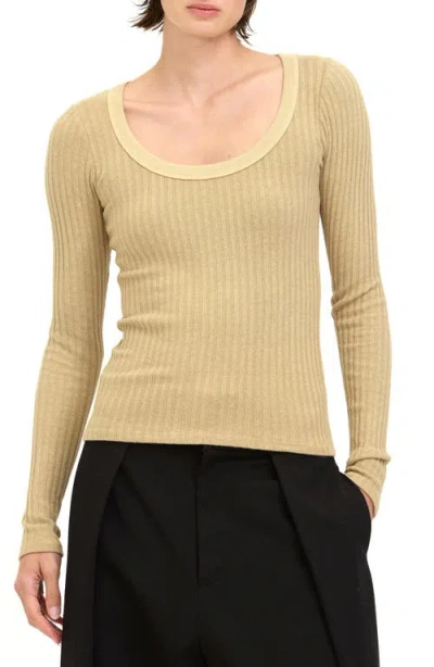 Project Social T What's The Scoop Rib Top In Camel