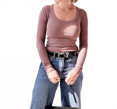 Project Social T What's The Scoop Top In Rose Taupe In Brown