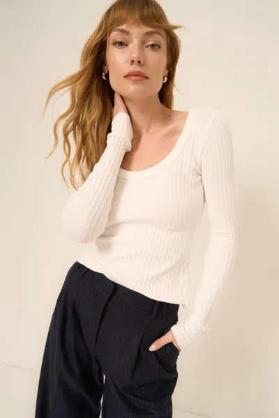 PROJECT SOCIAL T WHAT'S THE SCOOP WASHED RIB LONG SLEEVE