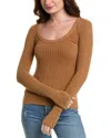 Project Social T What's The Scoop Washed Rib Top In Gold