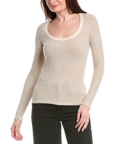 Project Social T What's The Scoop Washed Rib Top In Neutral