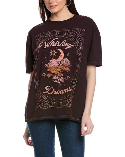 Project Social T Whiskey Dreams Oversized T-shirt In Black