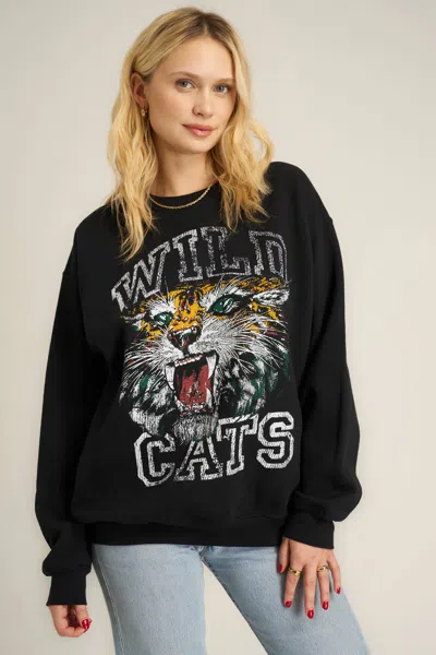 Project Social T Wild Cats Oversized Sweatshirt In Black