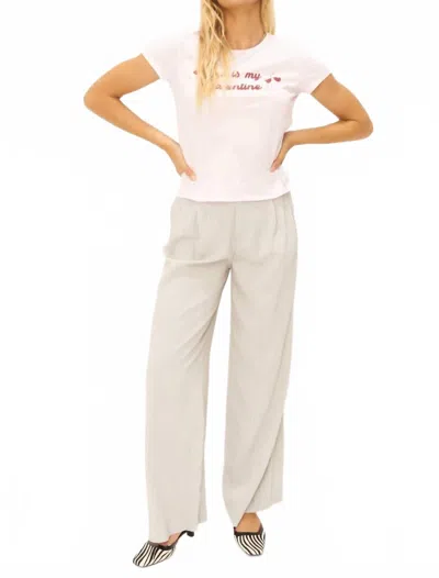 Project Social T Wine Is My Valentine Graphic Top In Cosmo Pink