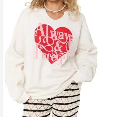 Project Social T Women's Always & Forever Sweatshirt In White