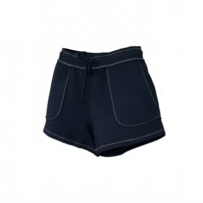Project Social T Women's Contrast Stitch Short In Black In Blue
