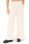Project Social T Women's Rocky Cozy Wide Leg Pant In Oatmeal In White