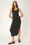 Project Social T Work It Out Scoop Neck Rib Dress In Black