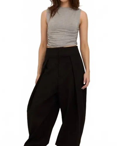 Project Social T Wyatt Ruched Side Tank Top In Heather Grey In Gray