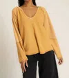 Project Social T Wylder Scoop Neck Burnout Long Sleeve In Golden Harvest In Nude