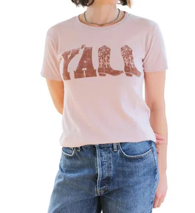 Project Social T Y'all Tee Top In Shadow Pink In Multi