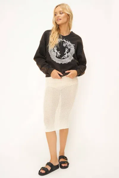 Project Social T Year Of Dragon Cut Crew Sweatshirt In Black