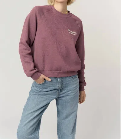 Project Social T You Had Me At Sweatshirt In Merlot In Brown