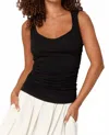 Project Social T Yulia Sweetheart Neck Seamless Tank In Black In Black