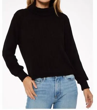 Project Social T Yves Ribbed Turtleneck In Black