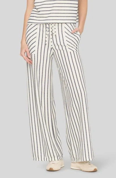 Project Social T Zadie Striped Wide Leg Pants In White